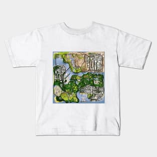 Gta San Andreas Map Kids T-Shirt